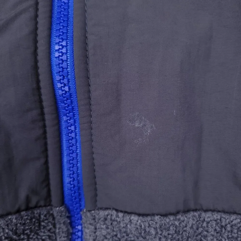 Boys North Face Fleece Jacket Large Gray Full Zip Denali